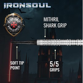 Shot! Future Knights Ironsoul 90% Soft Darts