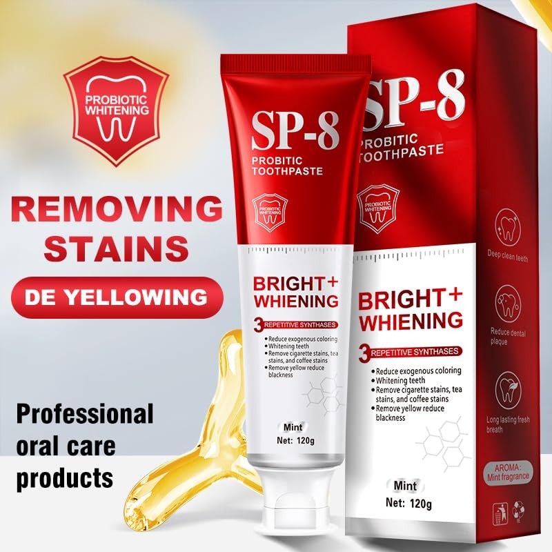 SP-8 Probiotics Whitening Toothpaste - Probiotics for Teeth Whitening and
