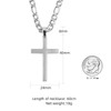 OUMI Cross Necklace for Men Women- Stainless Steel Pendant with