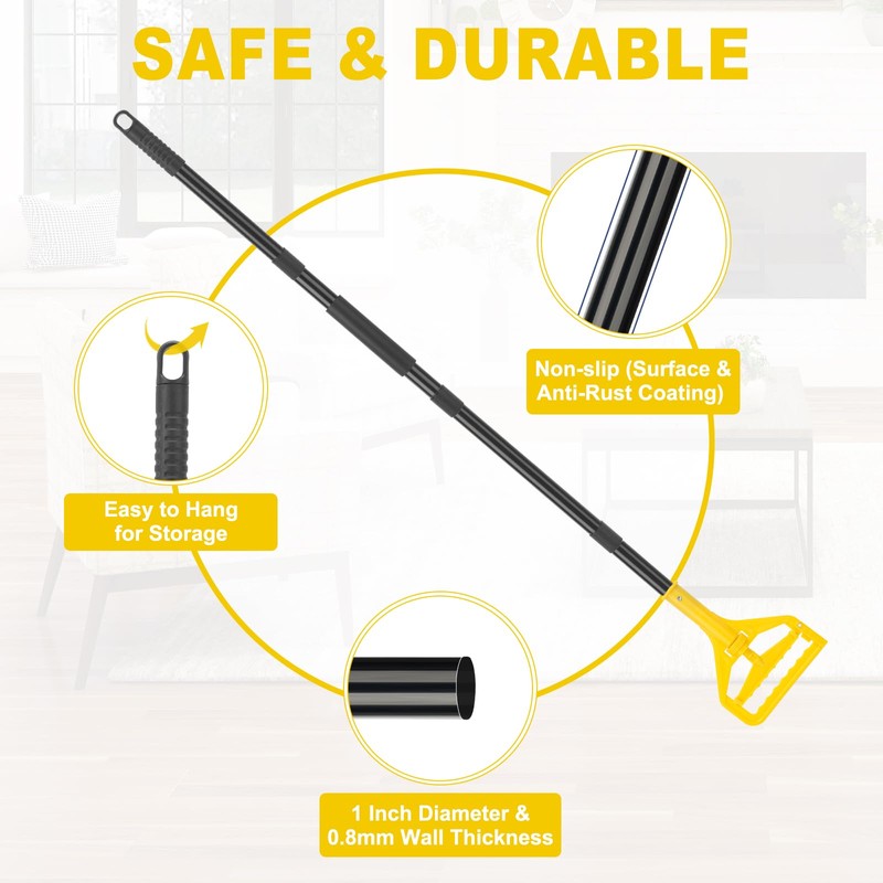 KeFanta 60 Inch Mop Handle Commercial Heavy Duty,Industrial Mop Stick