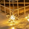 Vigdur 2 Packs Christmas Snowflake Lights - 20 LED Snowflake