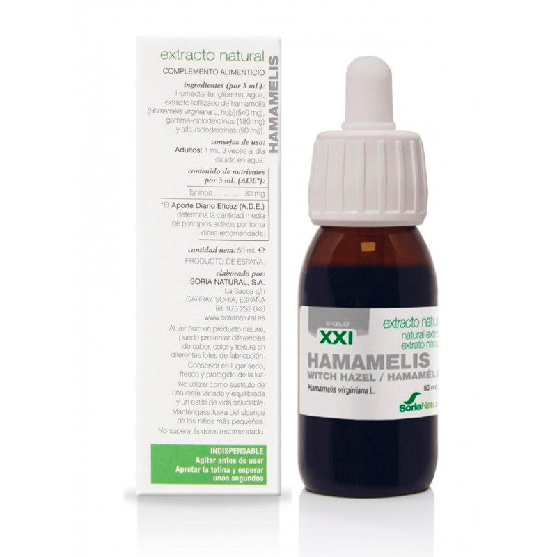 Soria Natural Extrait Fluide Glycerine Hamamelis XXI 50ml