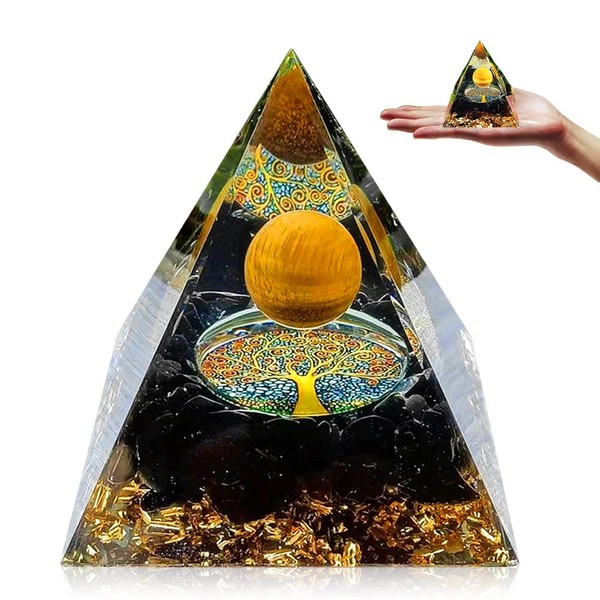 KLERICER Orgone Crystal Pyramid Energy Tower, Healing Chakra Healing Crystals