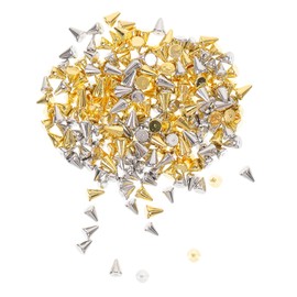 SAFIGLE 200Pcs Nail Charms for Women Nail Art Jewels Flatback Decorative Ornaments for DIY Manicure and Crafts Includes