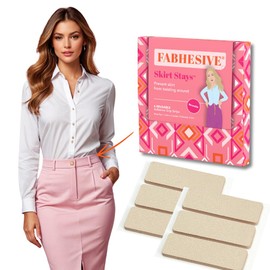 Fabhesive-Non-Slip Rubber Grip Tape for Skirts | Prevent Skirts from Twisting Around | 6 Reusable Adhesive Strips