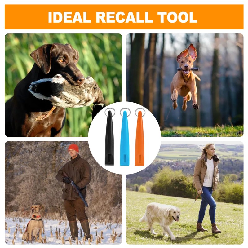OioTuyi 3 Pack Dog Whistles for Recall, High Pitch Dog