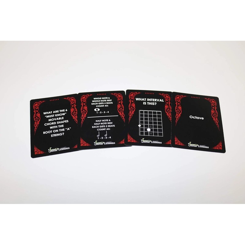 Guitar Flash Cards Learn Notes Chords Scales Fretboard Music Theory