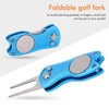 BiKING! Golfer Green Fork, Stainless Steel Golfer Fork Metal Folding