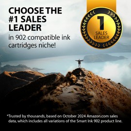 Smart Ink Compatible Ink Cartridge Replacement for HP 902XL 902XL (2 Black XL & C/M/Y XL 5 Combo Pack) to use with Officejet Pro 6978 6968 6974 6975 6960 Officejet 6951 6954 6956 6958 Printers