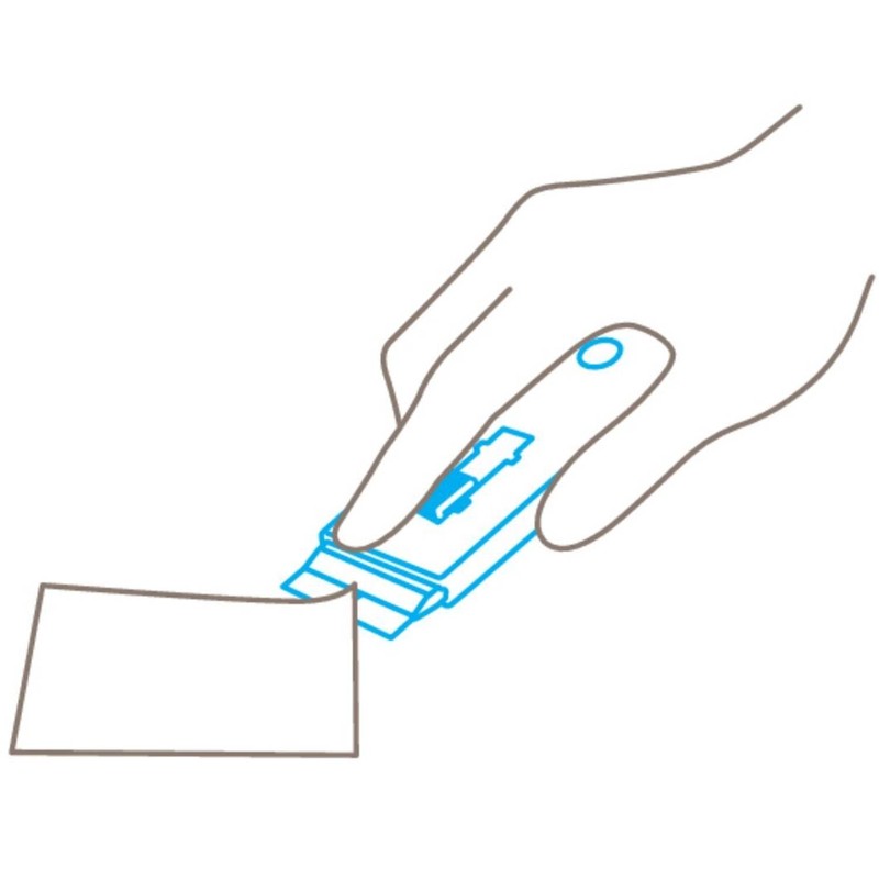 MARTOR Scraper Cleany, with Rounded Blades, Label Scraper, Narrow, Right