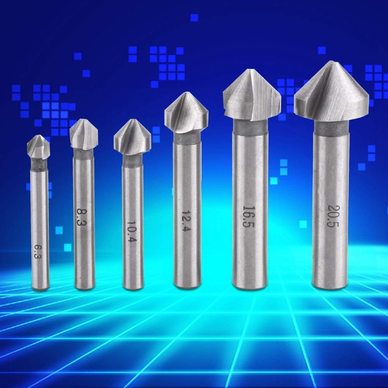 Juego de brocas avellanadoras, avellanador práctico, avellanador de aluminio de