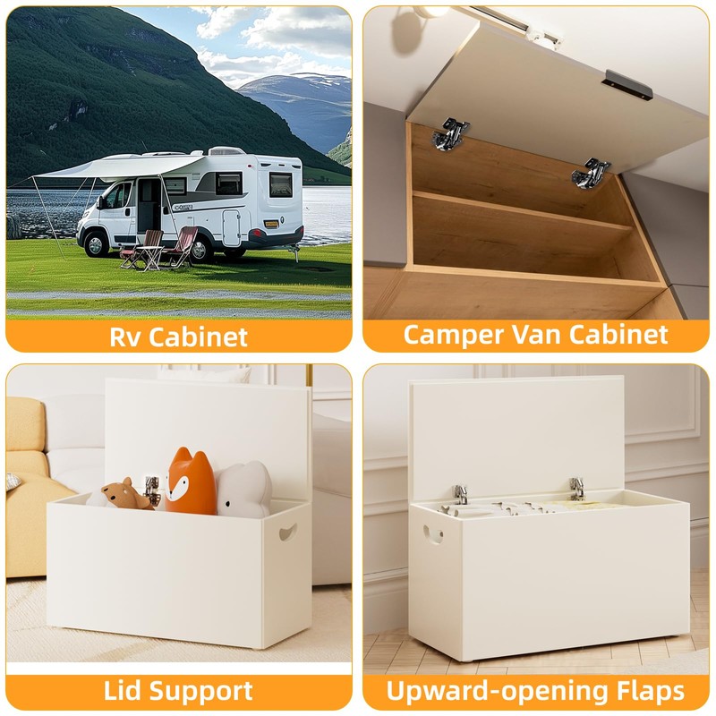 Chibery 4 Pack 90° RV Cabinet Hinges, Heavy Duty Surface