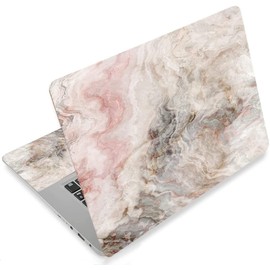 Mibbxea 15.4-15.6 Inch Laptop Skin Sticker, Customisable, Universal for 12.1 13 13.3 14 Inch Computers and Netbooks, Reusable Notebook Art Protector (025 Marble)