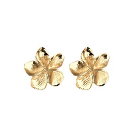Elli Women's Earrings Frangipani Flower Natural Flower Filigree in 925 Sterling Silver, Sterling Silver, None