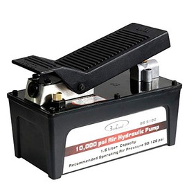 BESTOOL Air Hydraulic Pump - 10,000 PSI Hydraulic Foot Pump Pressure 1/2 Gal Air Actuated Treadle Hydraulic Pump (Single Acting) Black-Without Hose