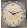 SHABBY CHIC RETRO STYLE KITCHEN WALL CLOCK BLUE