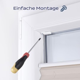 Shadoo Home® - Premium Pleated Blind with Drilling to Measure, 23 Colours, Width 30-129 cm, Height 50-230 cm, Opaque and Translucent Pleated Blind for Balcony Doors and Windows, Adapted Size Every 1