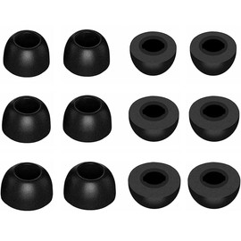 Rqker Foam Ear Tips Compatible with Galaxy Buds 2 Galaxy Buds Pro SM-R177 SM-R190, 6 Pairs S/M/L Sizes Soft Memory Foam Earbud Tips Eartips Compatible with Galaxy Buds 2 Galaxy Buds Pro, 12 Black sml