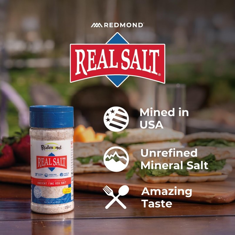 REDMOND Real Sea Salt - Natural Unrefined Gluten Free Fine,