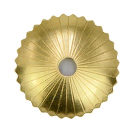 Tiazza Pack of 10 Radial Brass Back Plate Washers Classic Furniture Decoration Seal Hardware Accessories (Brass)