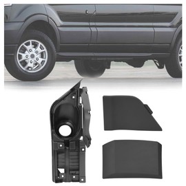 HECASA Fuel Gas Filler Pocket Housing Hinge Door Cover Kit Compatible with 2015-2023 Ford Transit Van 150 250 350 HD Replacement for CK4Z-5427936-A CK4Z-61405A26-B (Housing+Black Cover+Door Molding)