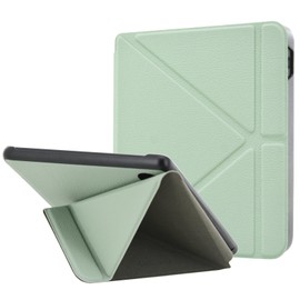DMLuna Origami 2-Way Stand Case for Kobo Libra Colour (Model:N428, 2024 Release), Slim and Lightweight Premium PU Leather Protective Cover with Auto Sleep Wake Feature, Agave Green