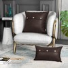 BRAWARM Leather Throw Pillow Covers 12 X 20 Inches, Coffee