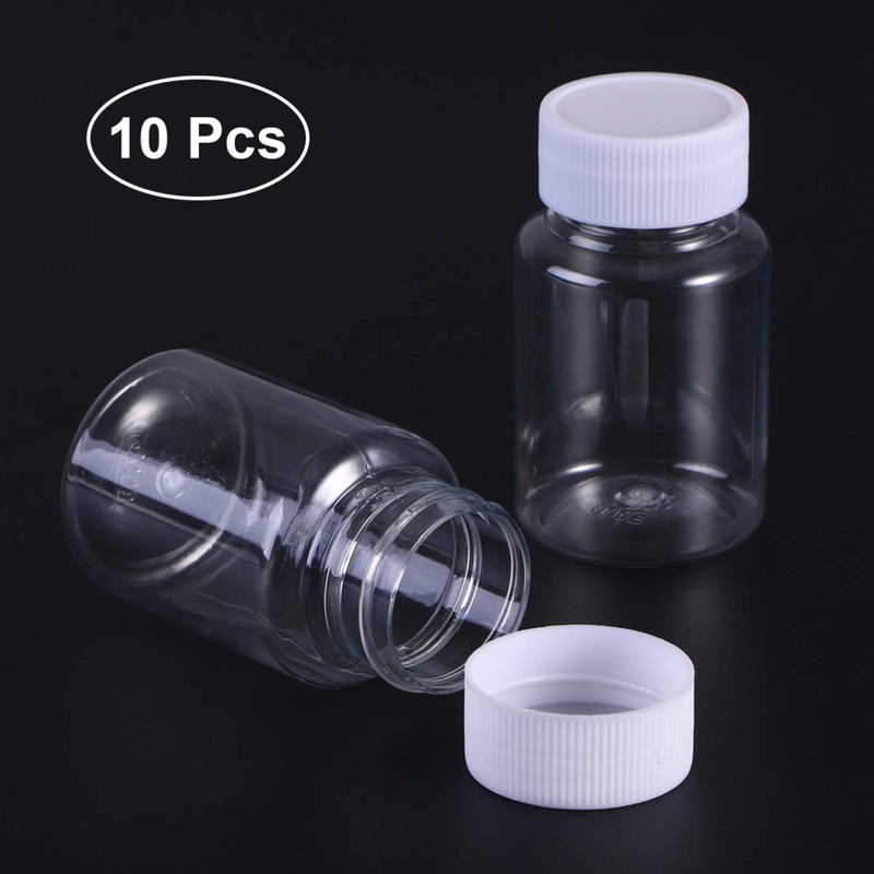 HEALLILY Pill Container Practical Pill Bottle Clear Container Bottle Plastic