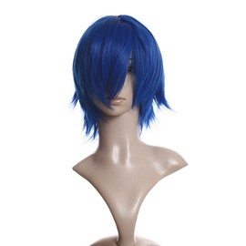 Prettyland Mid-length Hair Wig Straight Layered Fringed Cut with Long Bangs - Royal Blue C936