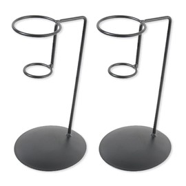 RERACO Soft Cream Stand Ice Cream Ice Stand Soft Cream Cone Stand Holder Soft Cream Stand Display Set of 2 (Black)