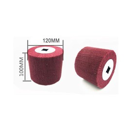 120 x 100mm Sanding Mop Polishing Roller Nylon Brush Angle Grinder Drum for Stainless Steel Metal Surface (Red, No Sand)