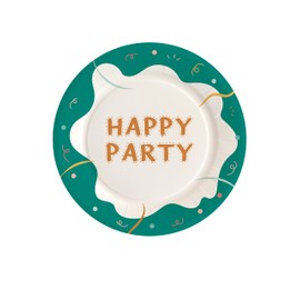 Le Nappage 10 Compostable Cardboard Plates Diameter 23 cm Happy Party