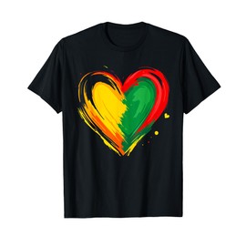 Unique Design African American Heart Black History Month T-Shirt