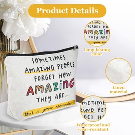 Thank You Gift Makeup Bag, Well Done Gifts, Inspirational Gifts for Women, Sometimes People Forget How Amazing They are, Sentimental Cosmetic Bag for Mentor Teacher Friend Family Colleague Nurse