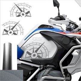 2 Stickers Compatible with Side Walls Tank Motorcycle R 1200 1250 GS Adventure LC (Graphite)