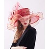 Z&X Women's Organza Church Fascinator Hair Clip Bridal Wedding Tea