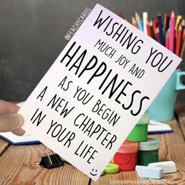 Colleague Leaving Card New Job Card Coworker Leaving Good Luck Congrats New Job Goodbye New Chapter in Your Life Happiness Friend Card PC454