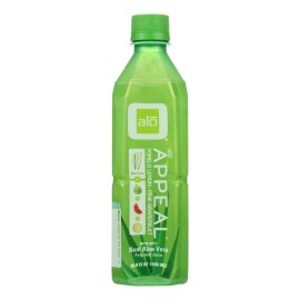 UD_Alo Original Appeal Aloe Vera Juice Drink Case 12-16.9 Fl Oz Pomelo Lemon Pink Grapefruit Date Sugar Water Pear Ingredients
