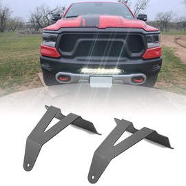 WSays 22" Front Hidden Lower Bumper Light Bar Mounting Brackets Compatible with Dodge RAM 1500 2WD/4WD 2019-2024