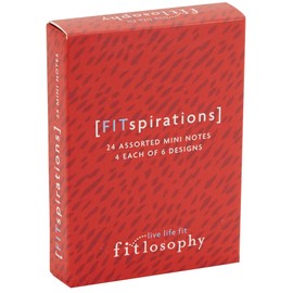 Fitlosophy Health and Fitness Motivational Quote Message Cards, 24pc