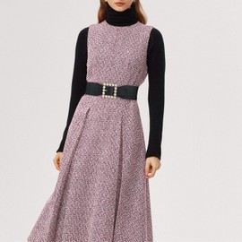 maikun Women's Belt, Thick, Rubber Suit, No Holes, Large Size, Fashionable, Pearl, Black