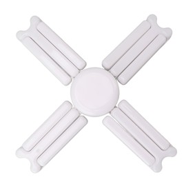 80W LED Garage Ceiling Light E27 Deformable LED Garage Light Bulb 4 Leaves Energy Saving Bulb 85‑265V White