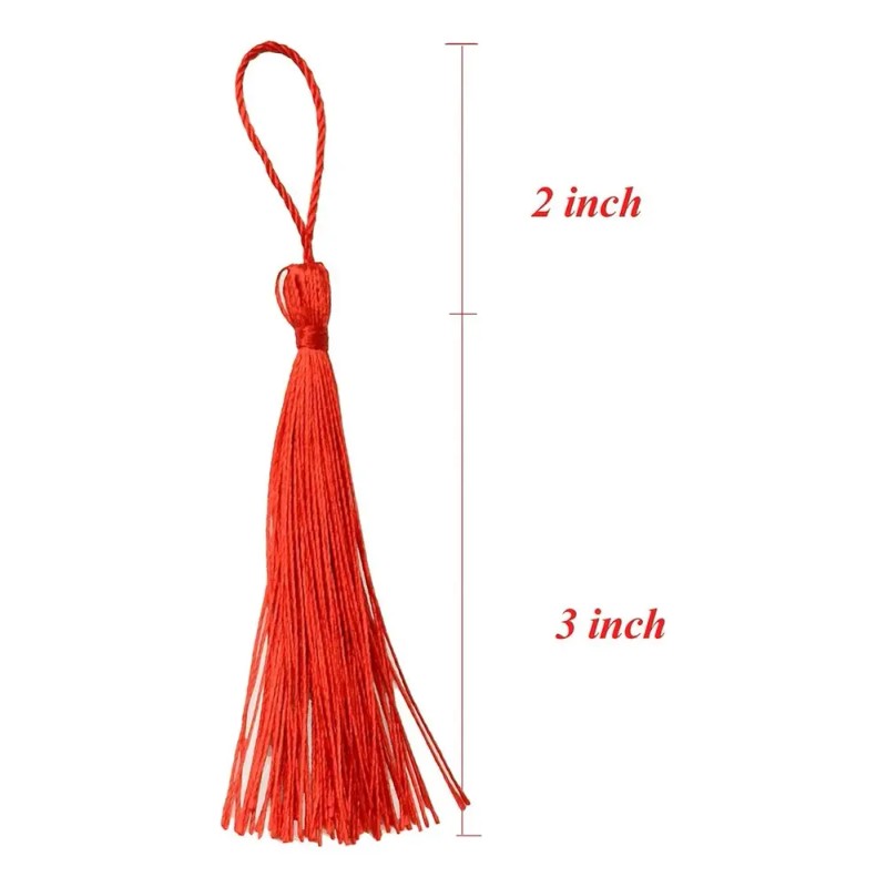 Sxrw 100pcz Llavero Borla Colgantes Borlas Hechas A Mano