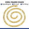 PROSTEEL Men Chain Figaro Links Cool Rapper Chains 18K Real