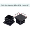 Suiwotin 24Pack 19Mm (3/4 Inch) Square Plastic Plug, Square Tubing