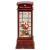 Napco Imports Santa in British Red Phone Booth LED Light