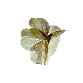 Niaspi Filigree Flower Open Band Ring for Women Hypoallergenic Exaggerated Triple Flowers Comfort Fit Finger Ring Adjustable Love Heart Shaped Metal Statement Ring Vintage Boho Party Jewlery (Gold)