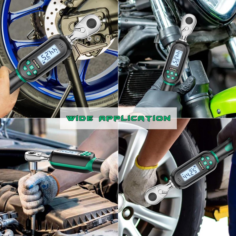 KOEORWS 3/8 Inch Drive Digital TorqueWrench, 2.21-44.25Ft.lb/3-60N.m, Electronic Torque Wrench