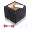 DOYIDE 20Pcs Mini Cake Boxes with Window, 6x6x5 Inches Black