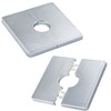 Bntyok 2 Pcs Wall Split Flange 0.86"/22mm ABS Square Self-Adhesive